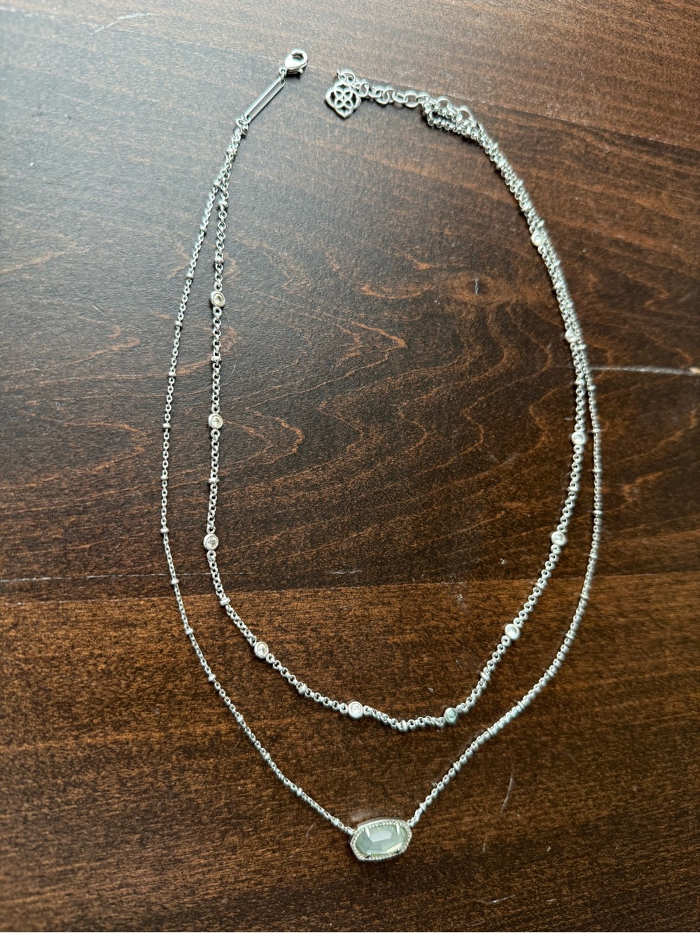 Kendra Scott Emilie Silver Multi Strand Necklace in Platinum
